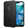 Anti-Shock Grid Texture Rugged Tough Case for Nokia 7.1 - Black